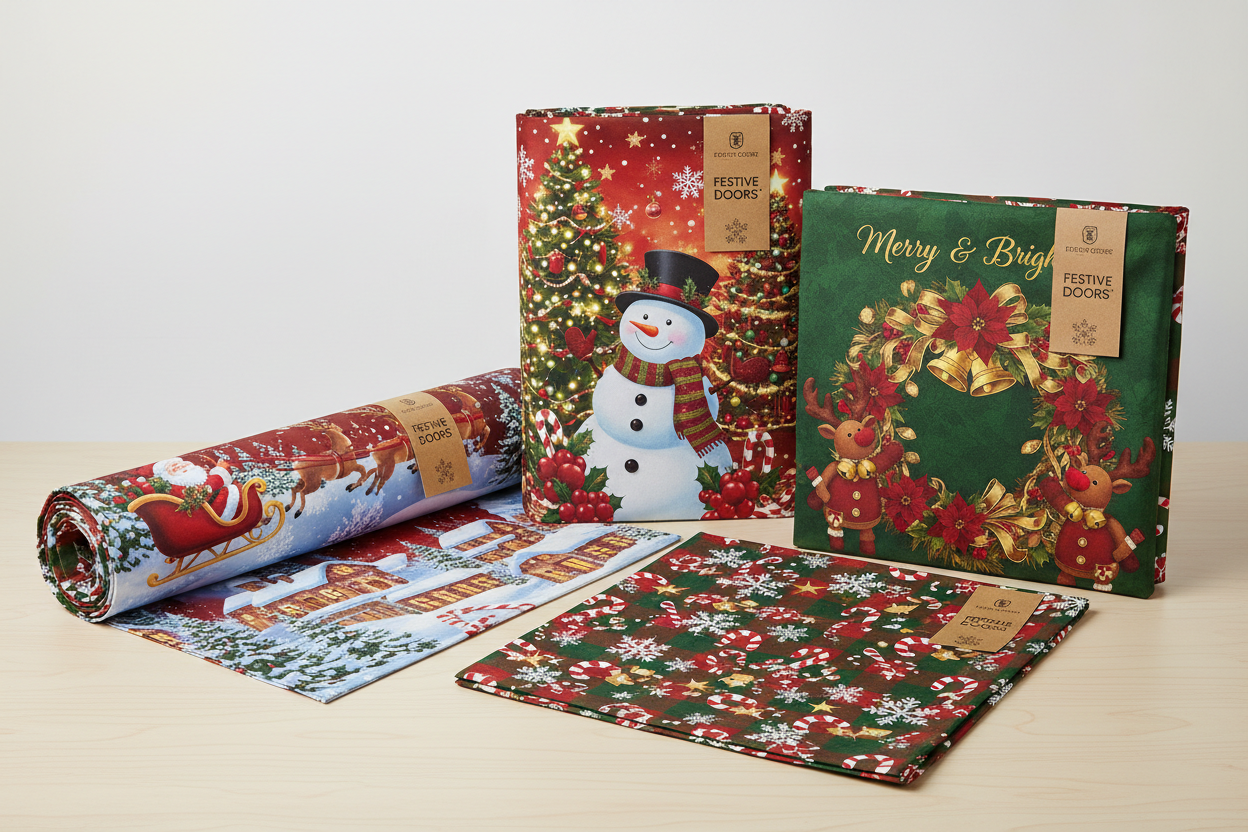 FUNDAS PARA PUERTAS NAVIDEÑAS